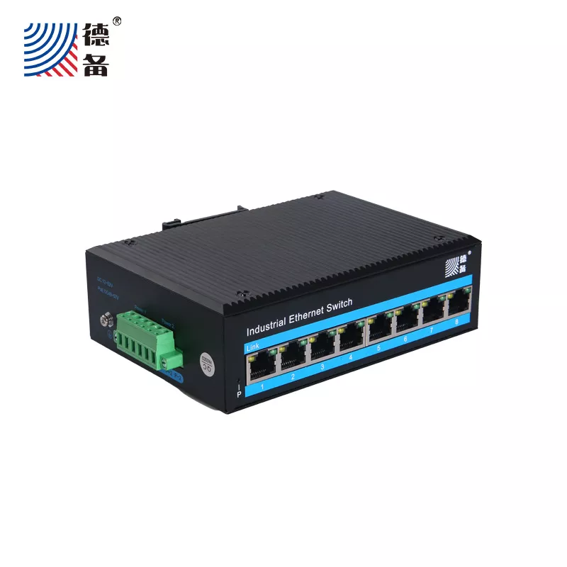 千兆8口工业级光纤收发器